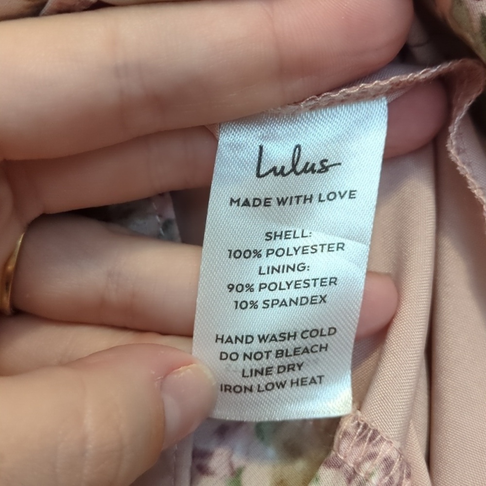 Lulu's Cascading Crush blush pink floral tiered sleeveless bustier midi dress - Picture 12 of 12